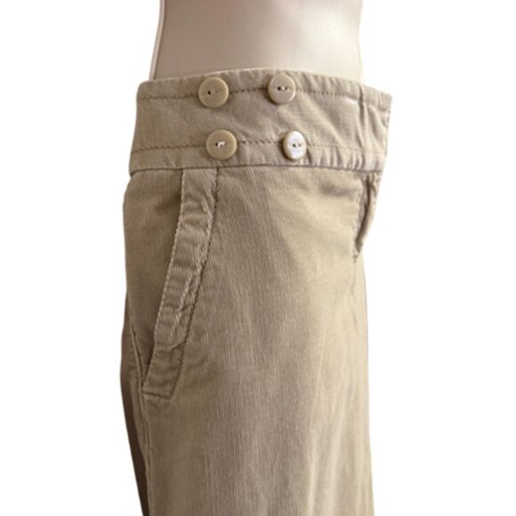 Ann Taylor Loft Beige Corduroy Wide Leg Pants Size 10 - Picture 5 of 13